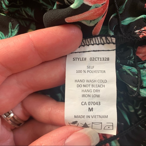 SIENNA SKY Boho Georgette Floral Blouse Black M - Picture 6 of 7